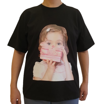 ADLV Baby Face T-shirt Black Cake Girl
