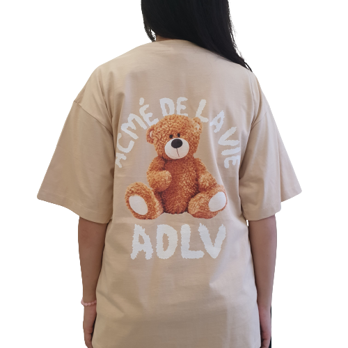 ADLV Short Sleeve T-shirt Beige Bear Doll